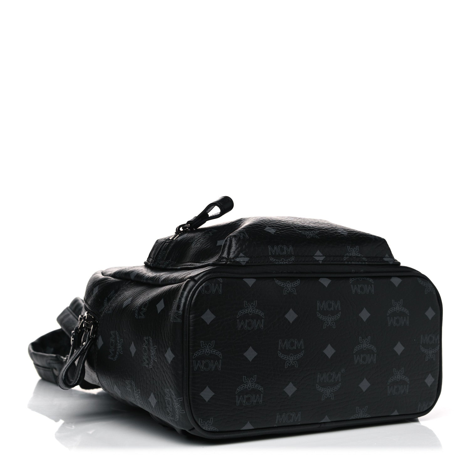 MCM Visetos Studded Small Dual Stark Backpack Black 4 of 13