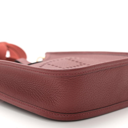 Hermes Taurillon Clemence Amazone Evelyne TPM Rouge H 8 of 11
