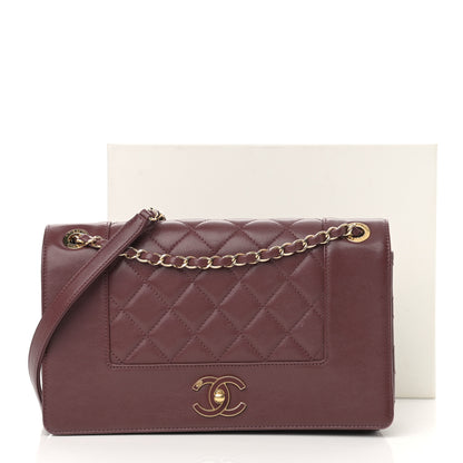 Chanel Sheepskin Quilted Vintage Mademoiselle Flap Dark Red 20 of 20