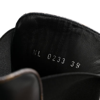 Louis Vuitton Calfskin Monogram Beaubourg Ankle Boots 39 Black 8 of 10