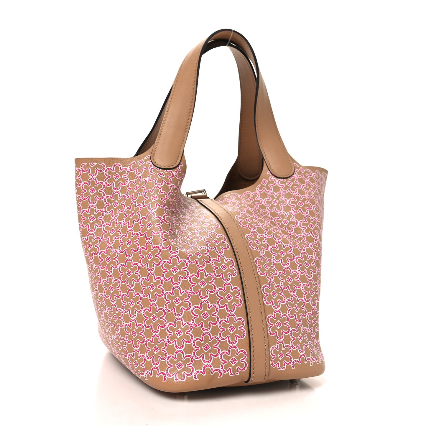 Swift Lucky Daisy Picotin Lock 18 PM Chai Rose White