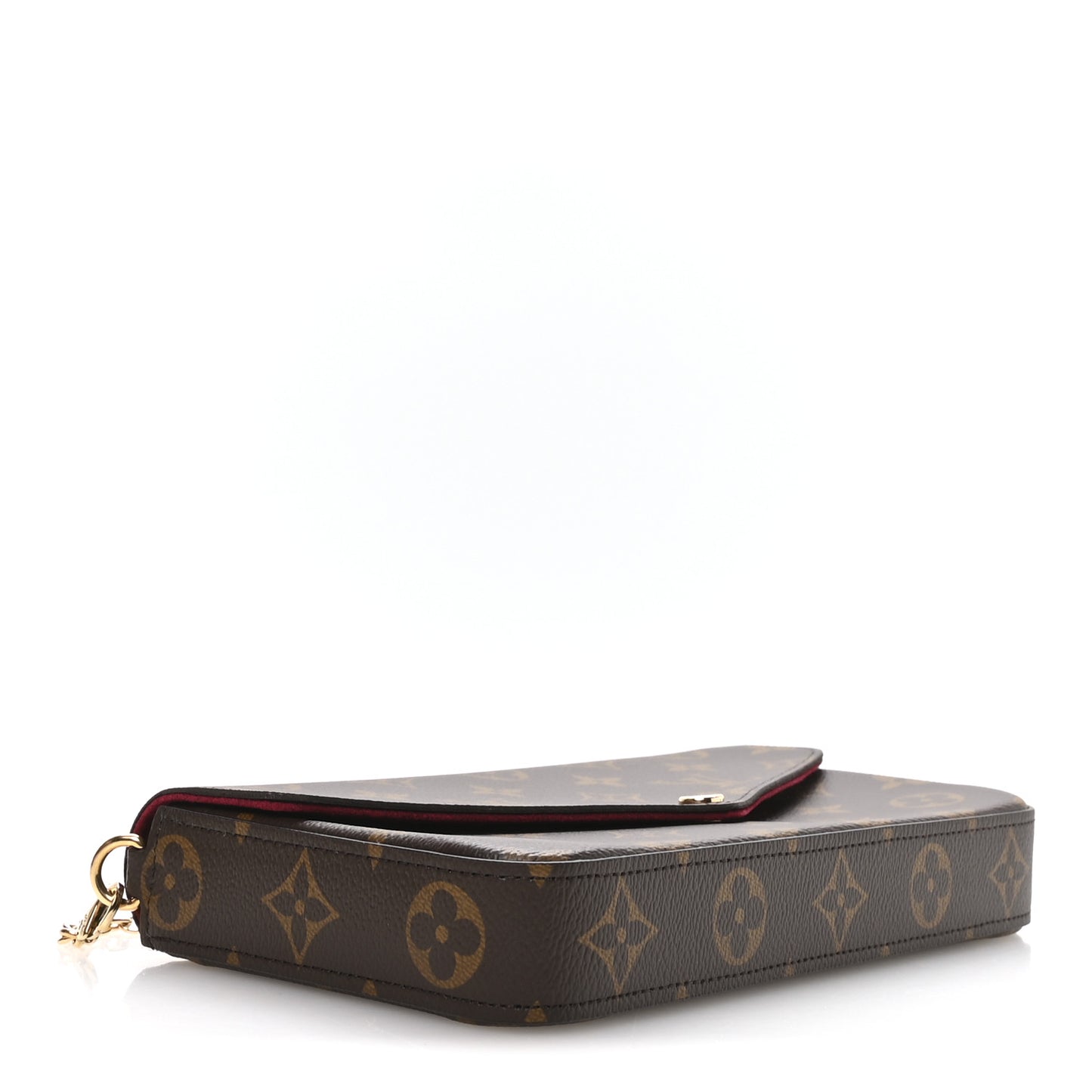 Monogram Pochette Felicie Chain Wallet Fuchsia