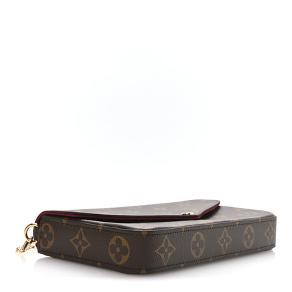 Louis Vuitton Monogram Pochette Felicie Chain Wallet Fuchsia 5 of 11