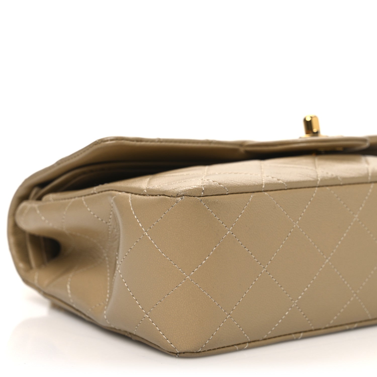 Chanel Lambskin Quilted Small Double Flap Beige 10 of 12