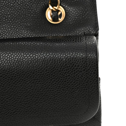 Chanel Caviar Quilted Medium Double Flap Black 12 of 15