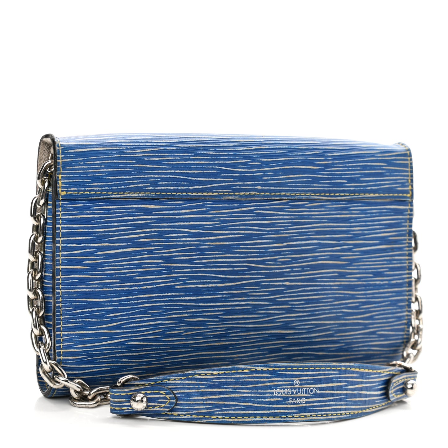 Epi Twist Chain Wallet Denim Light