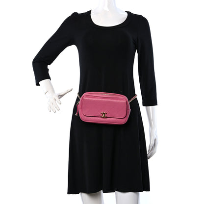 Chanel Goatksin Quilted Casual Trip Waist Bag Pink 2 of 9