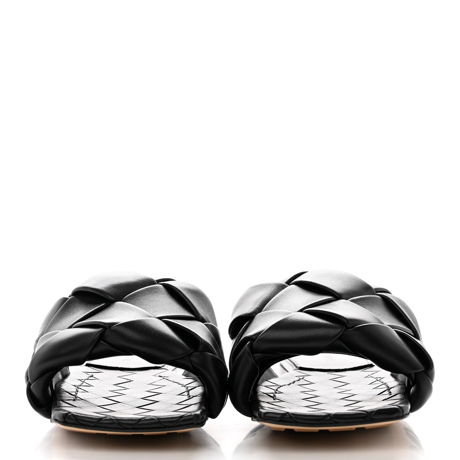 Bottega Veneta Nappa Maxi Intrecciato Lido Flat Sandals 35 Black 2 of 15