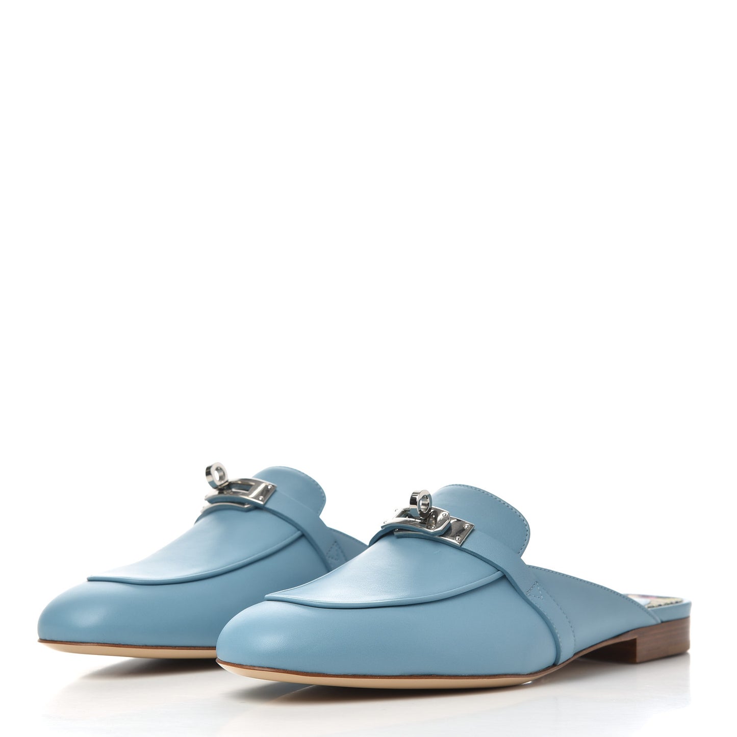 Calfskin Oz Mules 38.5 Ciel