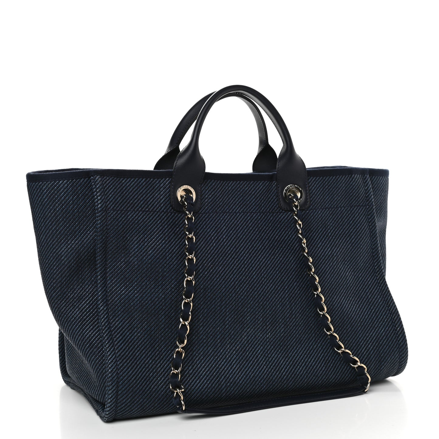 Denim Medium Deauville Tote Dark Blue