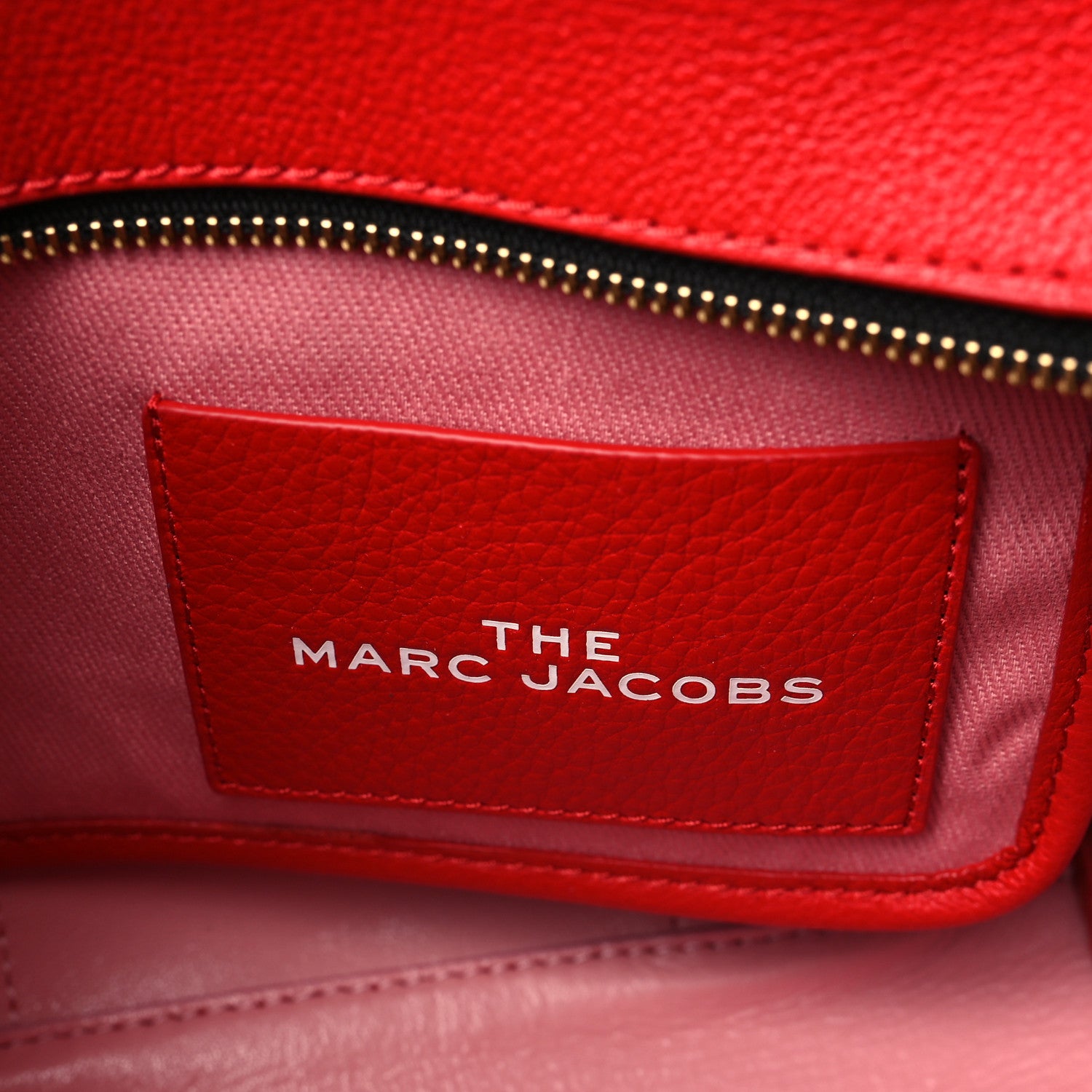 Marc Jacobs Grained Calfskin Small The Tote Bag True Red 6 of 9