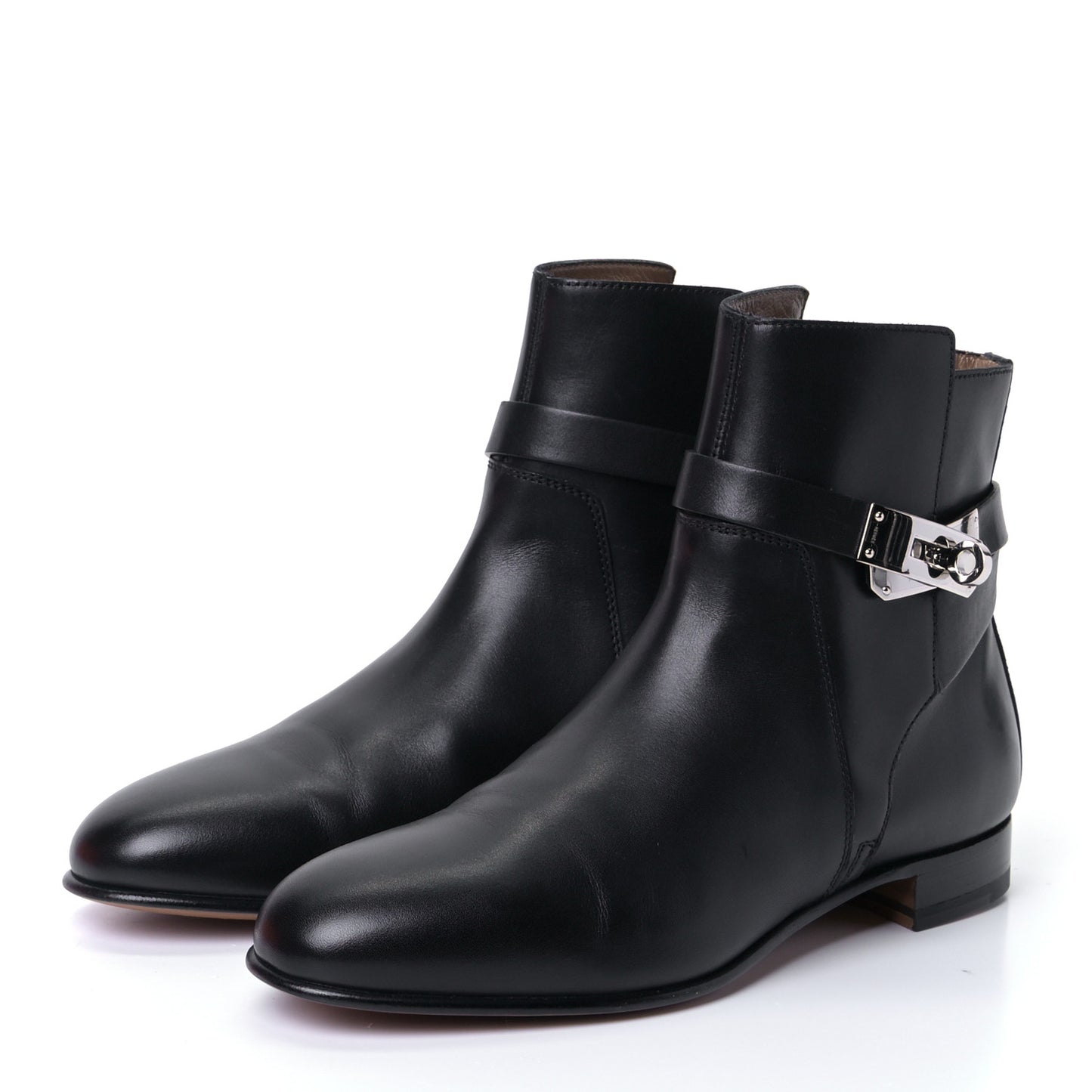 Calfskin Neo Low Boots 36.5 Black