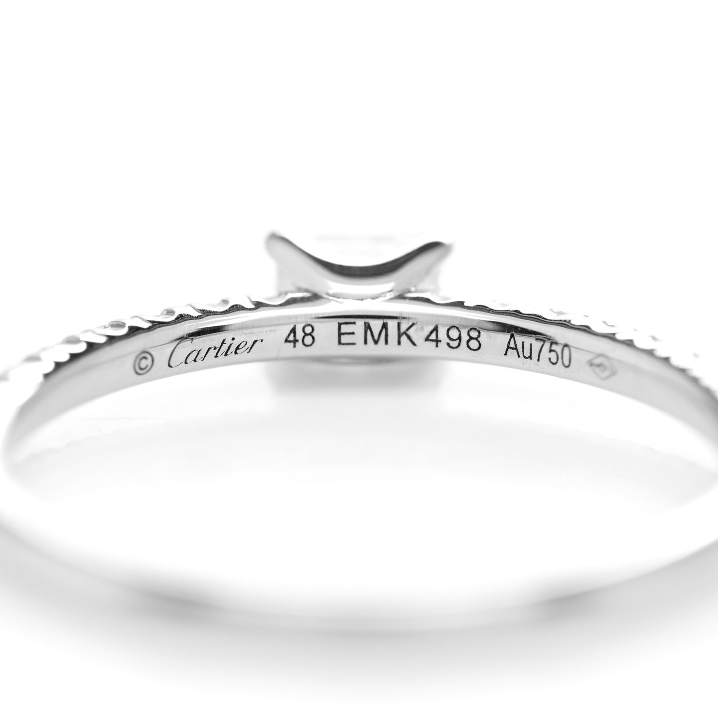 18K White Gold Diamond Etincelle De Cartier Engagement Ring 48 4.5