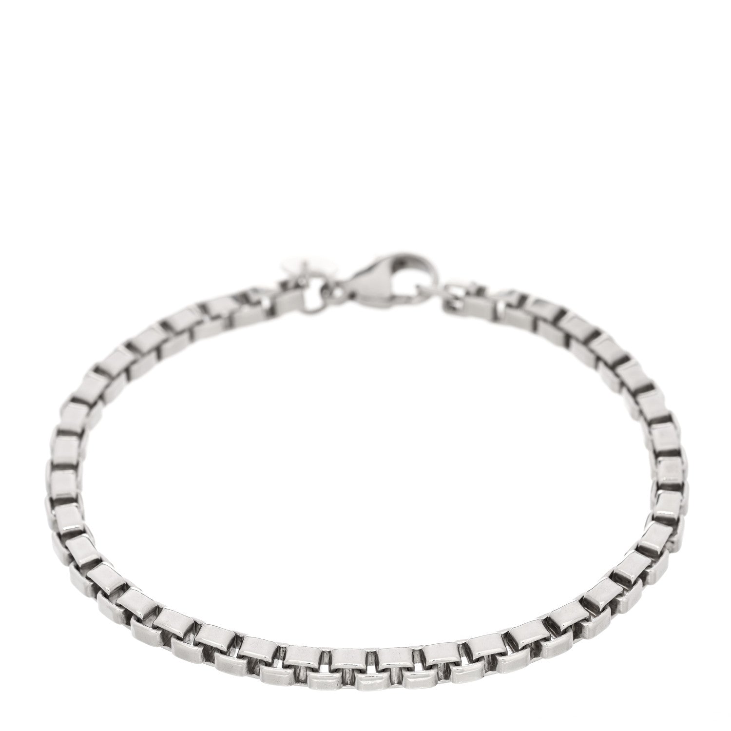 Tiffany Sterling Silver 4mm Venetian Link Bracelet 1 of 3