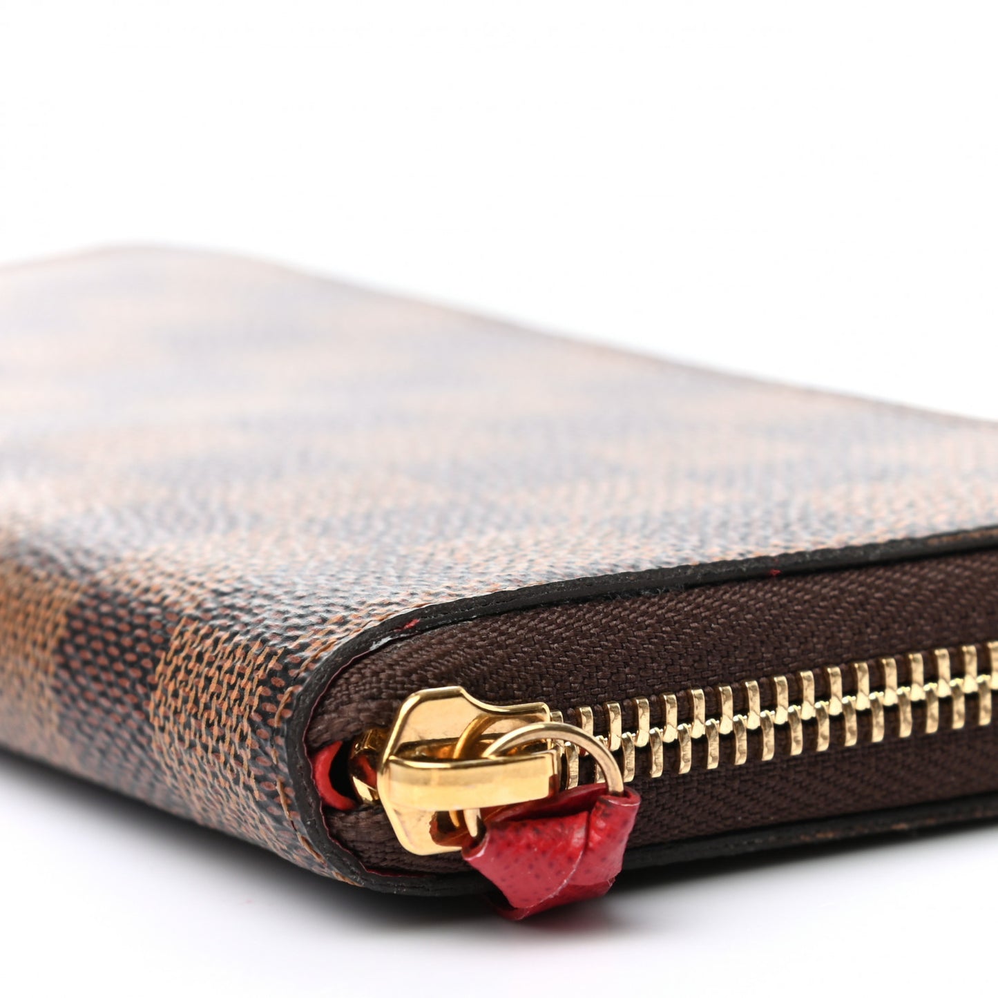Damier Ebene Clemence Wallet Cherry