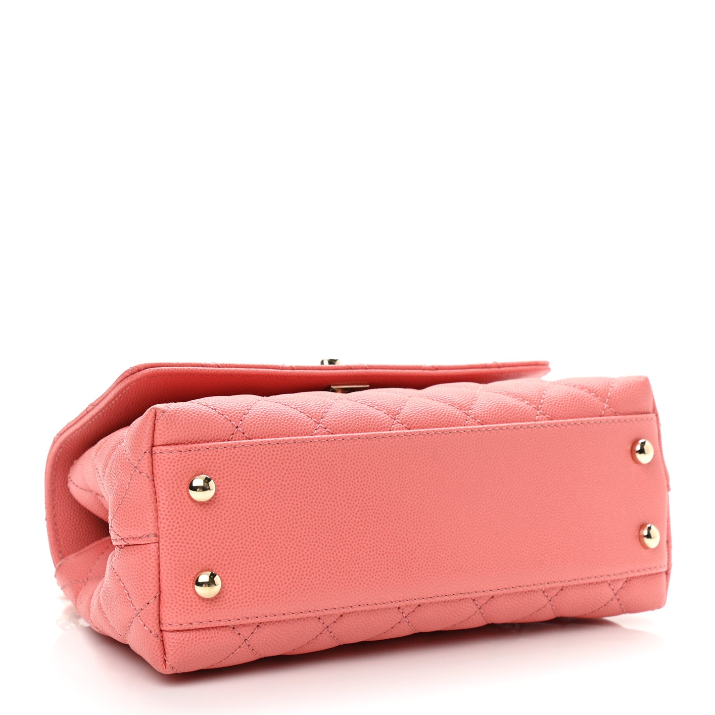 Caviar Quilted Mini Coco Handle Flap Pink