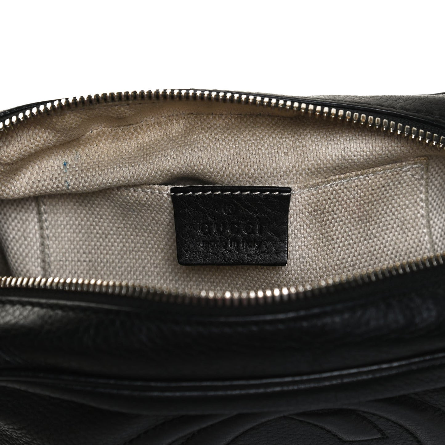 Pebbled Calfskin Small Soho Disco Bag Black