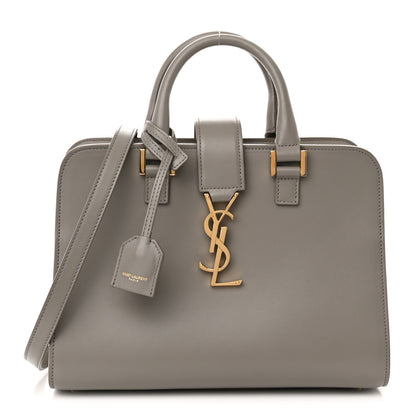 Saint Laurent Calfskin Small Monogram Cabas Fog 1 of 10