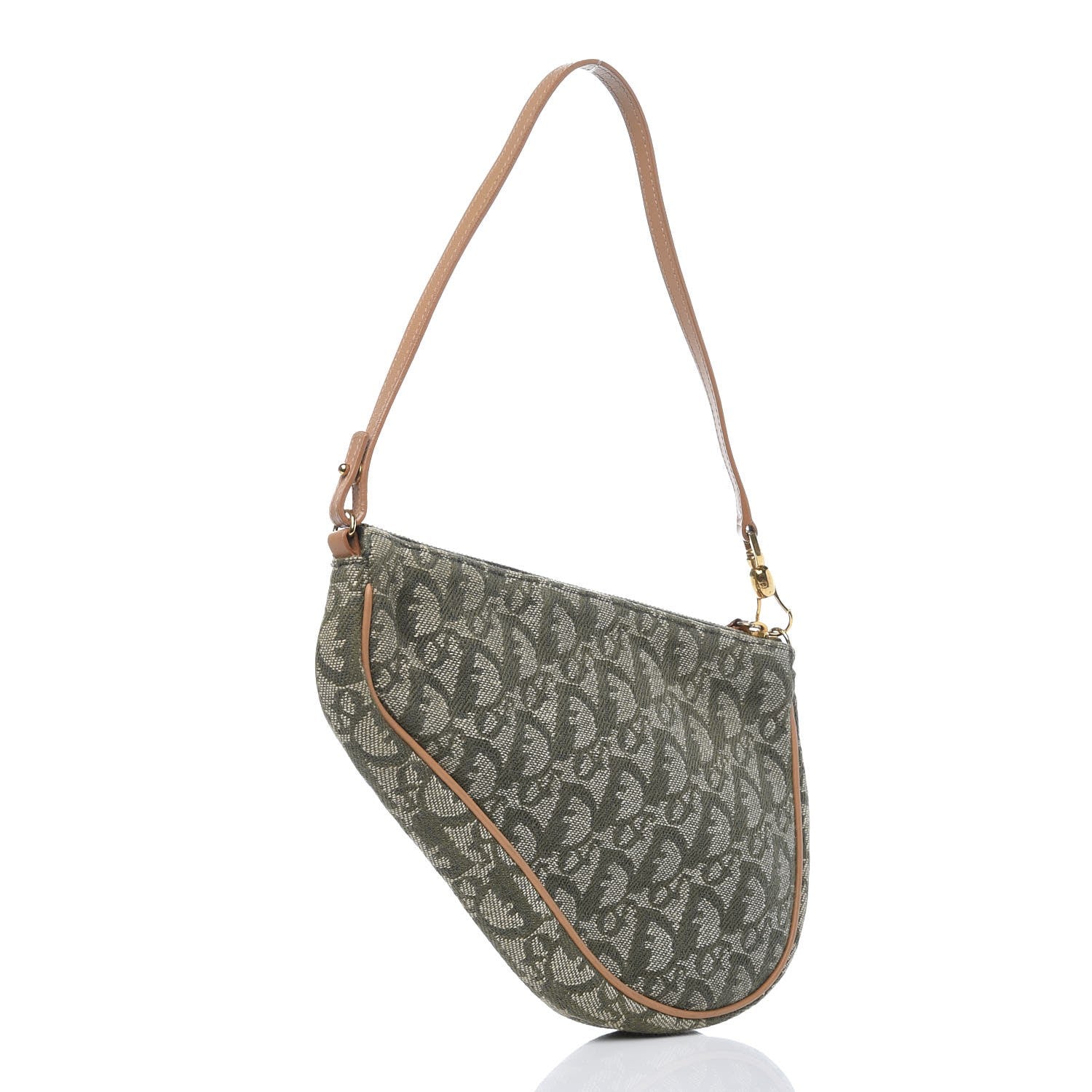 Christian Dior Monogram Mini Saddle Pochette Green 3 of 8