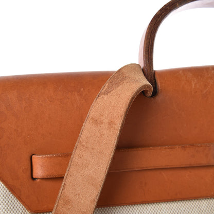 Hermes Toile Vache Calfskin Herbag 40 GM Natural 16 of 17