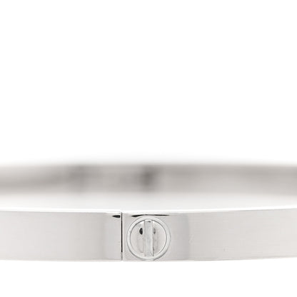 Cartier 18K White Gold Small LOVE Bracelet 17 5 of 7