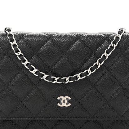Chanel Caviar Quilted Wallet on Chain WOC Black 8 of 11