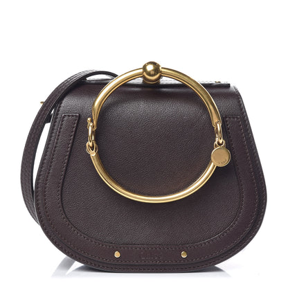Chloe Calfskin Suede Small Nile Bracelet Bag Carbon Brown 1 of 10