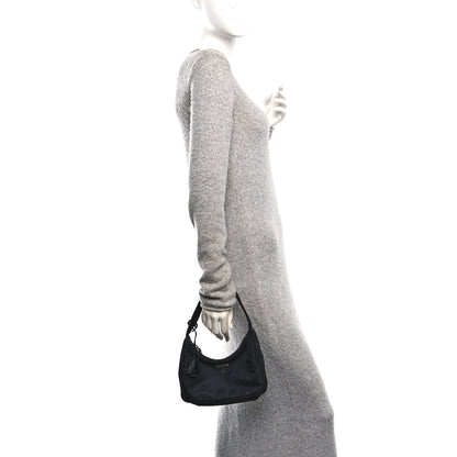 Prada Tessuto Nylon Mini Re-Edition 2000 Bag Black 2 of 13