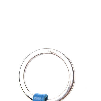 Hermes Lambskin Carmen Tassel Key Holder Bleu Zanzibar 5 of 8