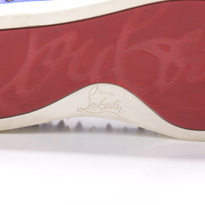 Christian Louboutin Veau Velours Spikes Roller Boat Flat 37 Purple 9 of 13