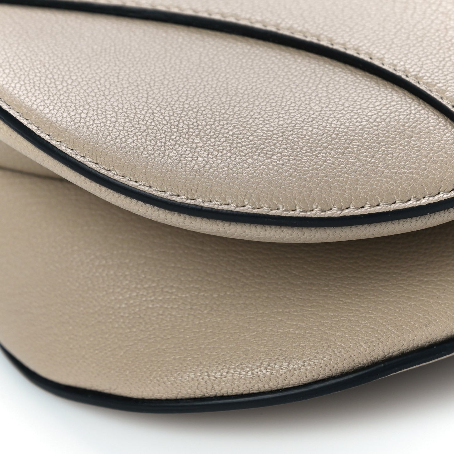 Calfskin Saddle Bag Taupe
