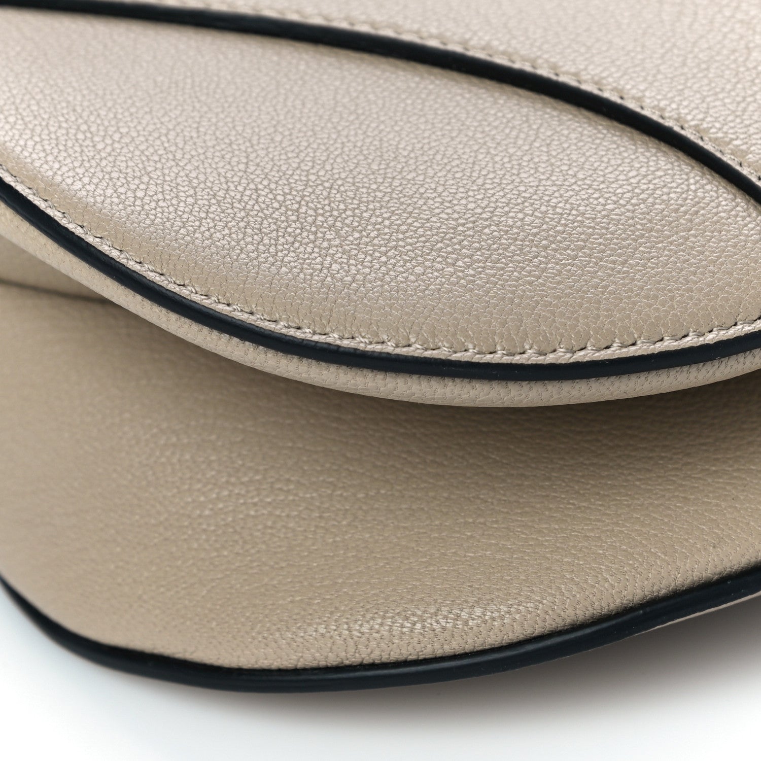 Christian Dior Calfskin Saddle Bag Taupe 5 of 11