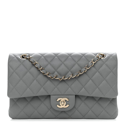 Chanel Caviar Quilted Medium Double Flap Grey 1 of 9