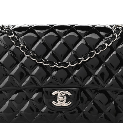 Chanel Patent Quilted Medium Double Flap Black 8 of 12