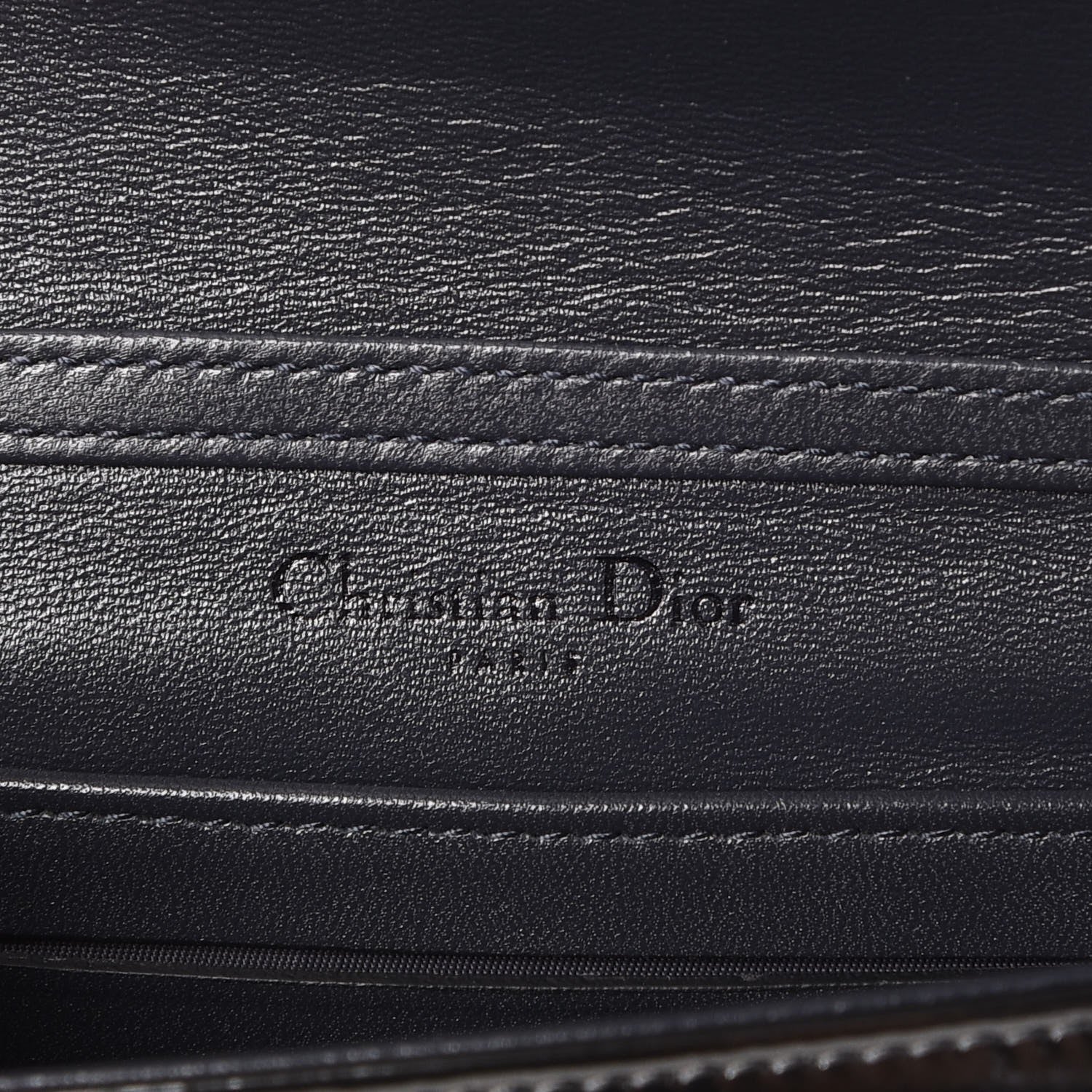 Christian Dior Metallic Patent Micro-Cannage Baby Diorama Flap Bag Onyx Black 6 of 8