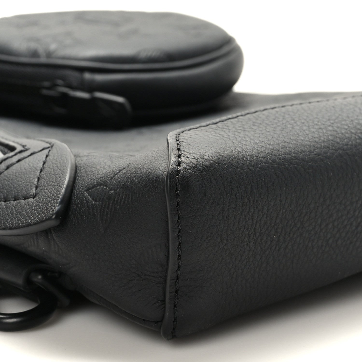 Louis Vuitton Calfskin Shadow Monogram Duo Slingbag Black 9 of 10