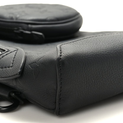 Louis Vuitton Calfskin Shadow Monogram Duo Slingbag Black 9 of 10