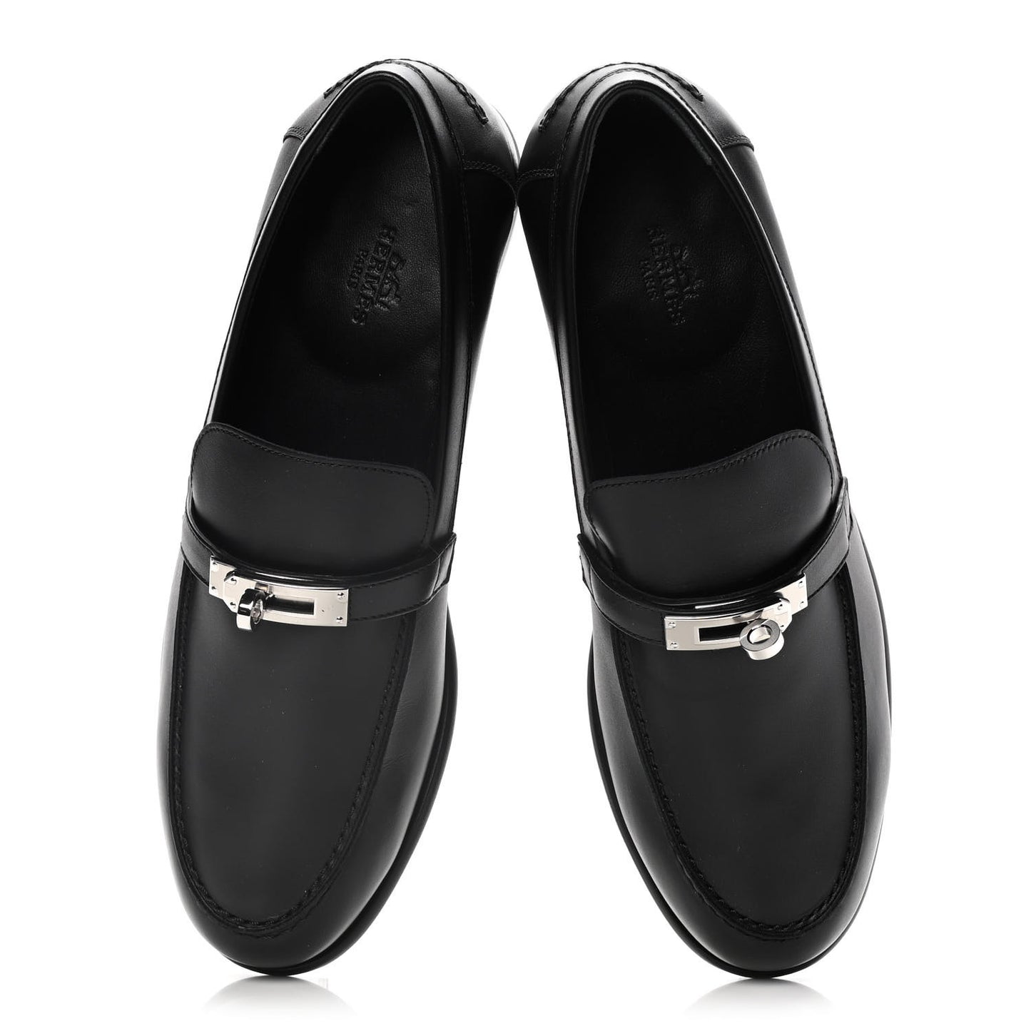 Calfskin Womens Destin Loafers 39.5 Black