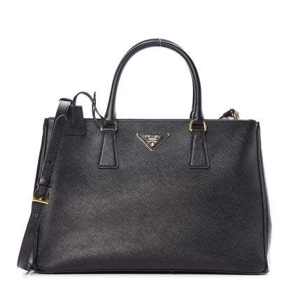 Prada Saffiano Medium Galleria Double Zip Tote Black 1 of 15