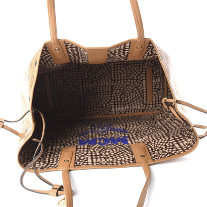 MCM Visetos Large Liz Reversible Shopper Tote Cognac 5 of 15