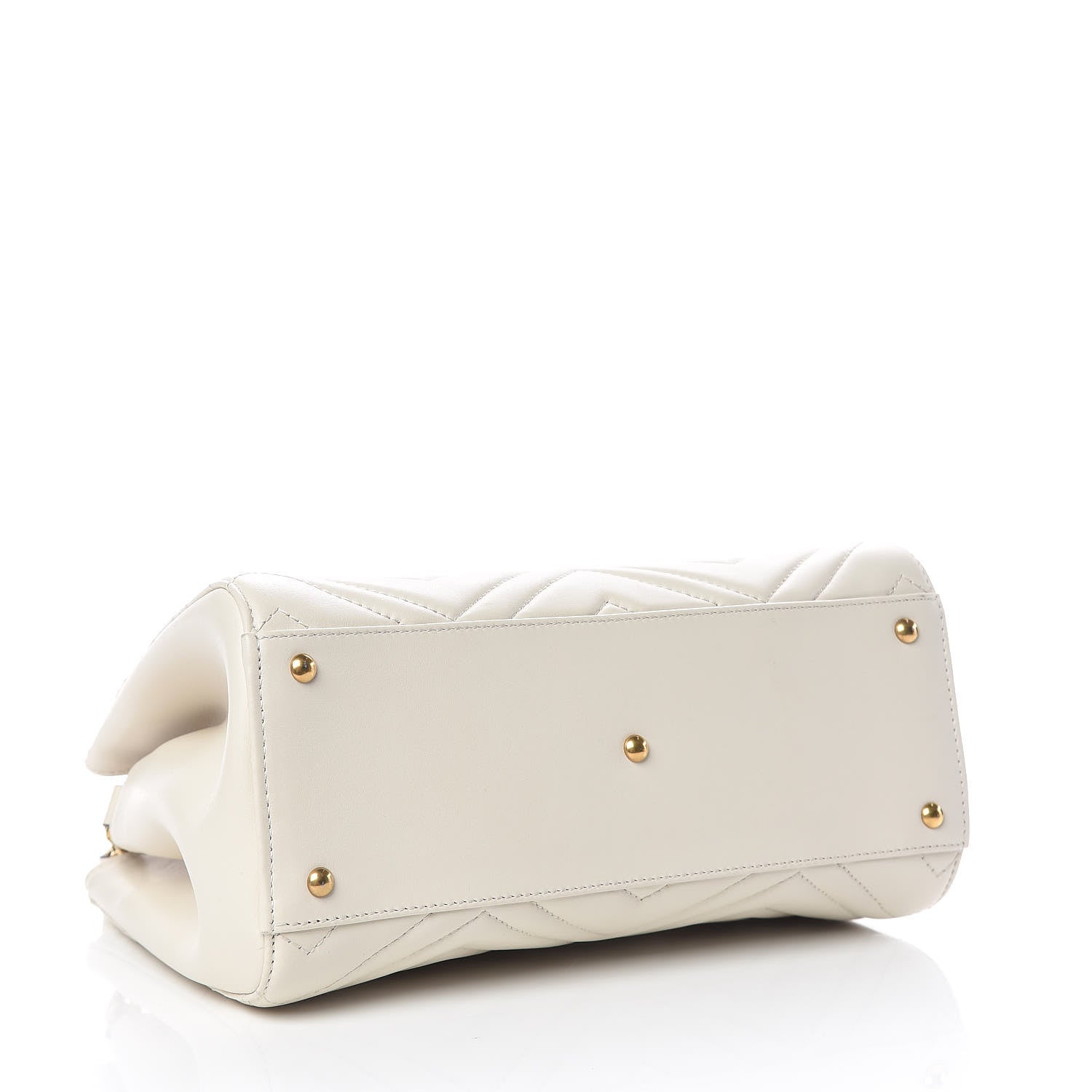 Gucci Calfskin Matelasse Small GG Marmont Tote White 5 of 16