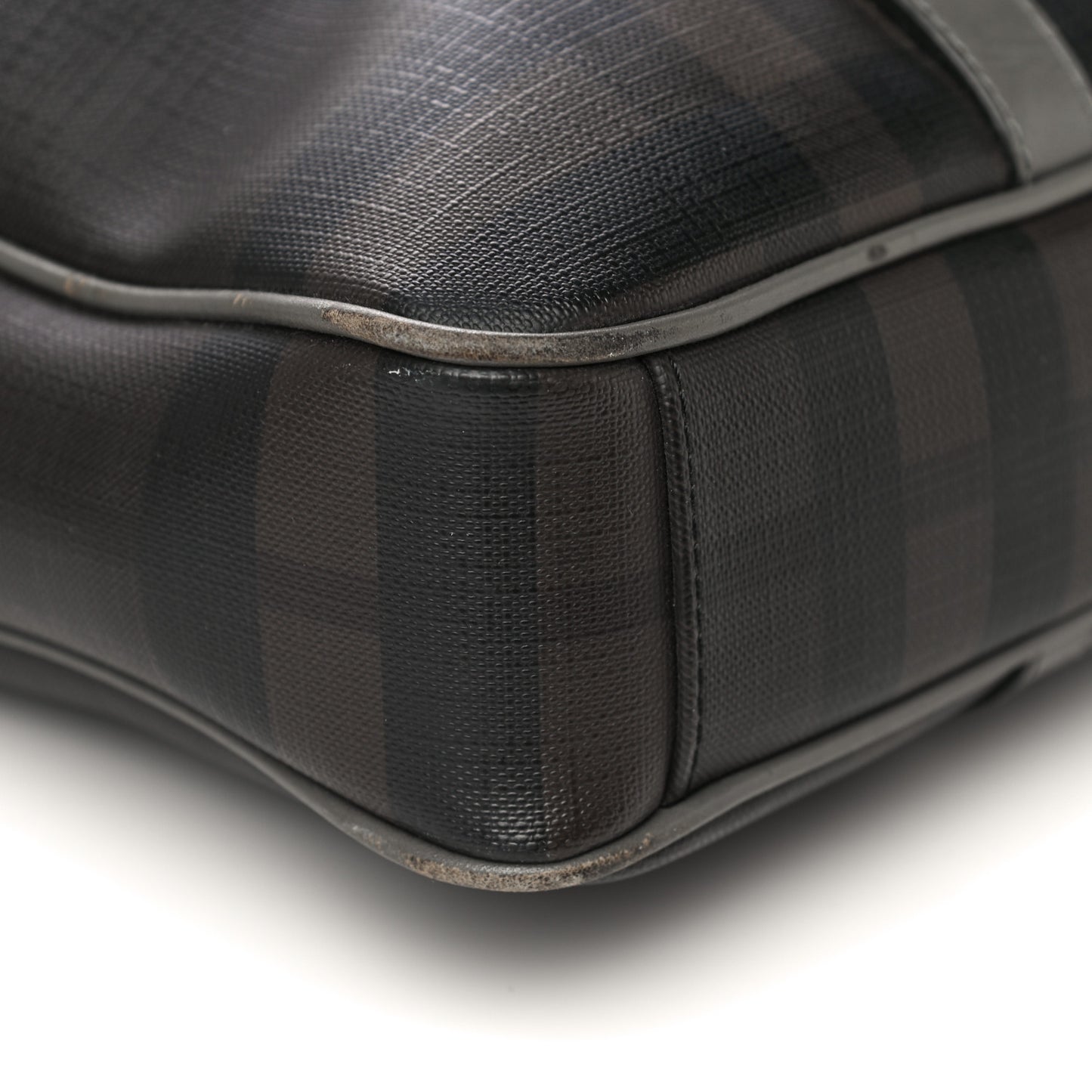 London Smoked Check Large Briefcase Grey