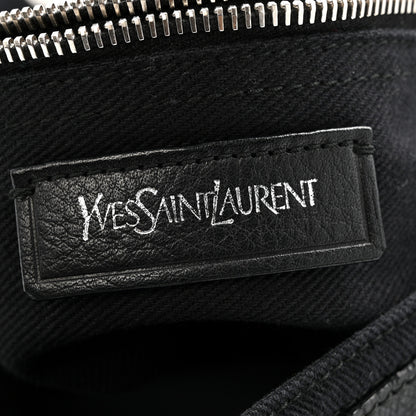 Saint Laurent Calfskin Canvas Large Muse Two Black 7 of 16