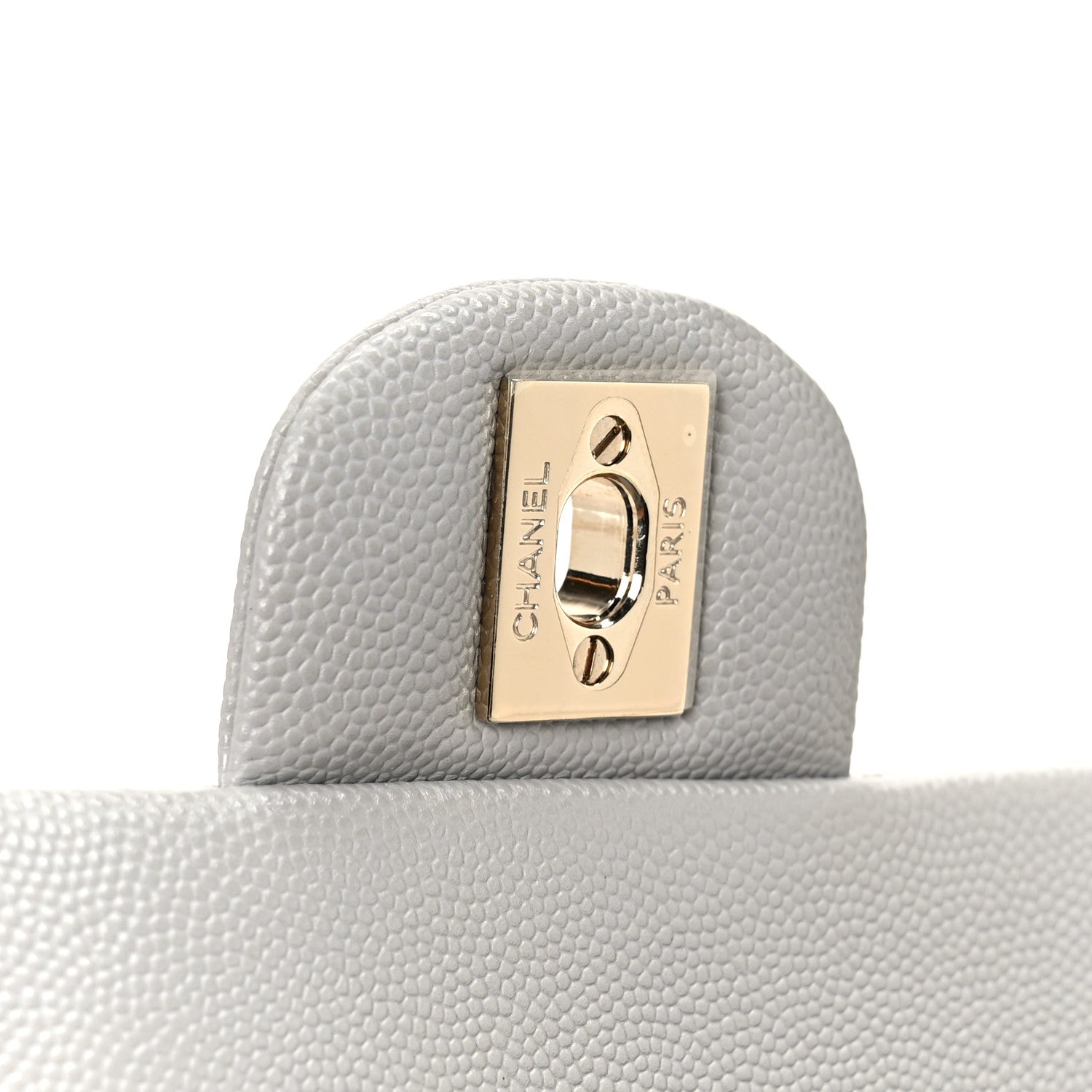 Chanel Caviar Quilted Medium Double Flap Grey 7 of 12