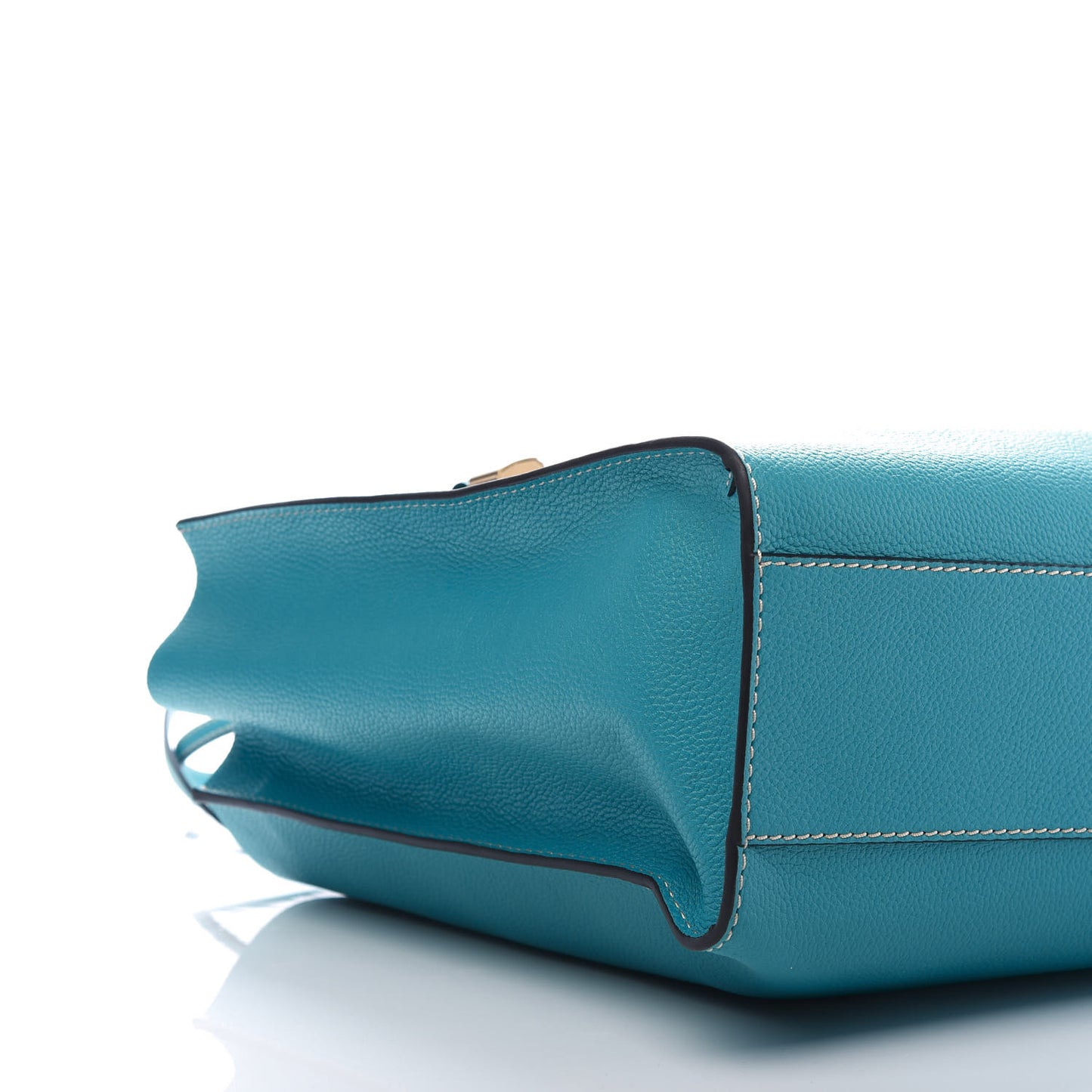 Grained Calfskin Grind Shopper Tote Blue