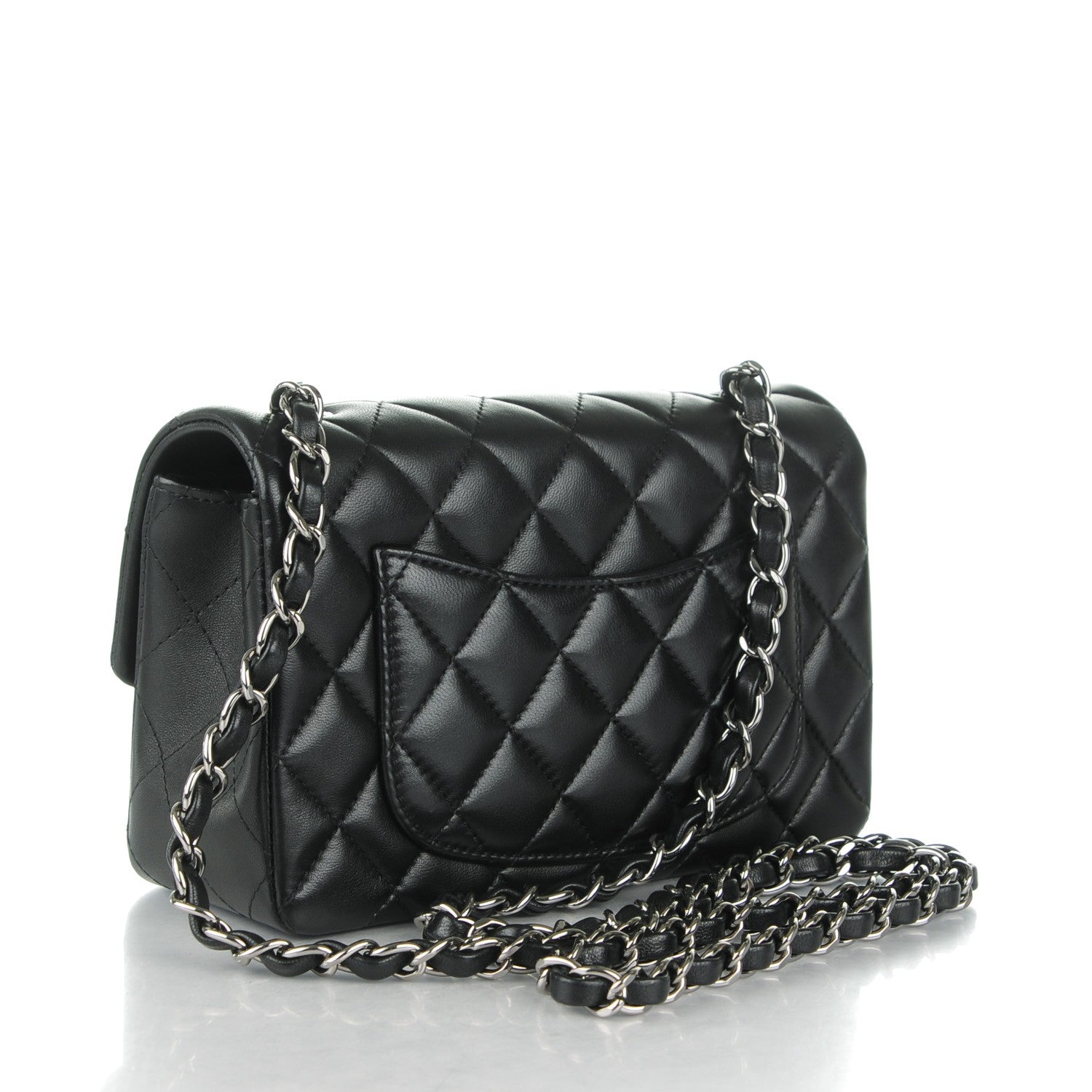 Chanel Lambskin Quilted Mini Rectangular Flap Black 3 of 8