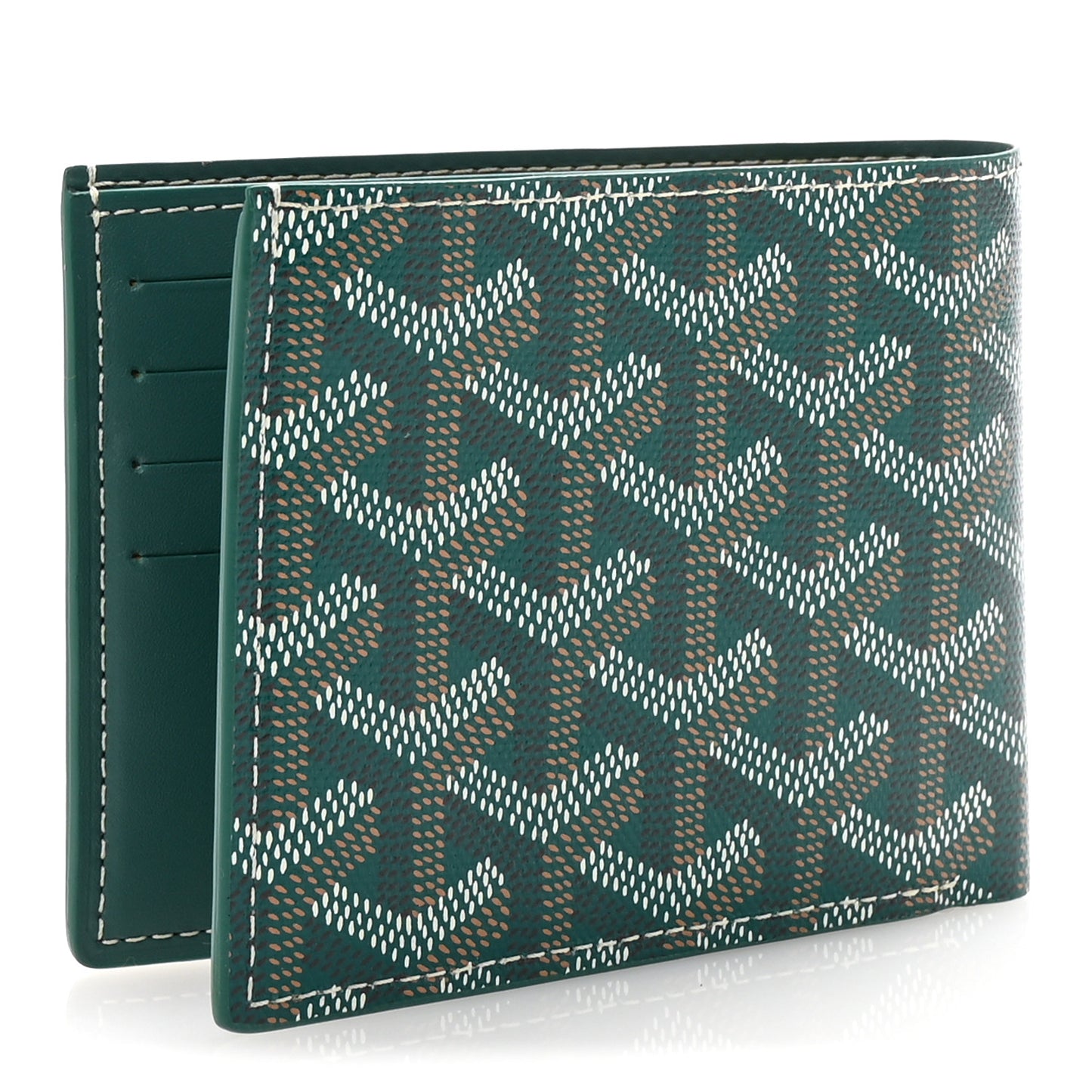Goyardine Bi-Fold Victoire PM Wallet Green
