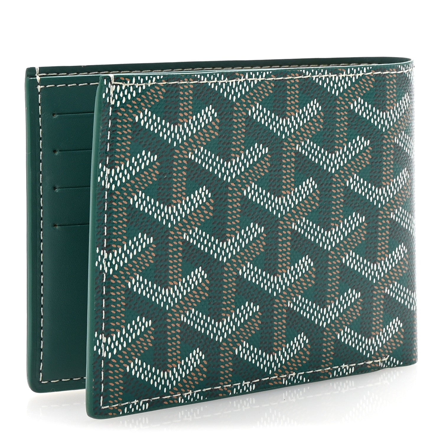 Goyard Goyardine Bi-Fold Victoire PM Wallet Green 3 of 7