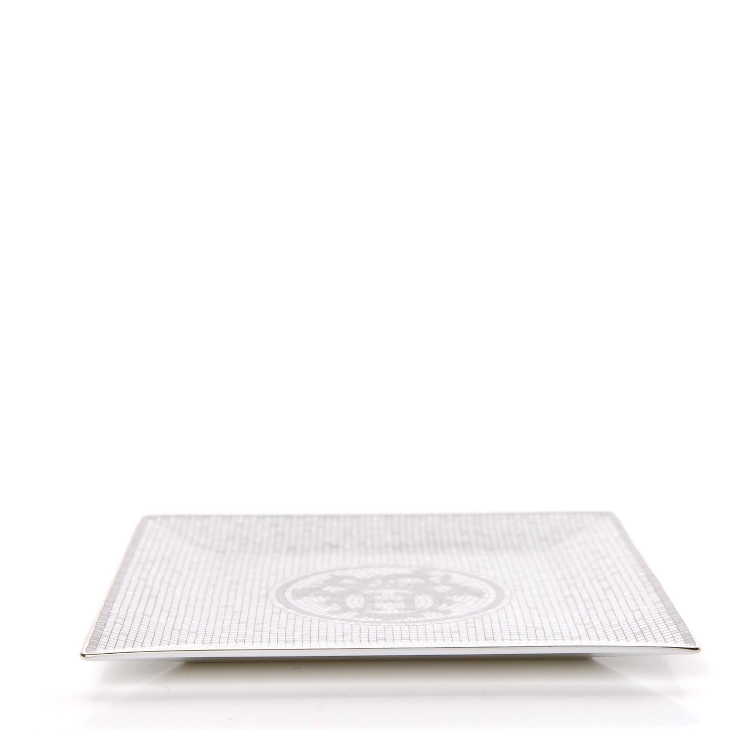 Porcelain Mosaique au 24 Square Plate Platinum