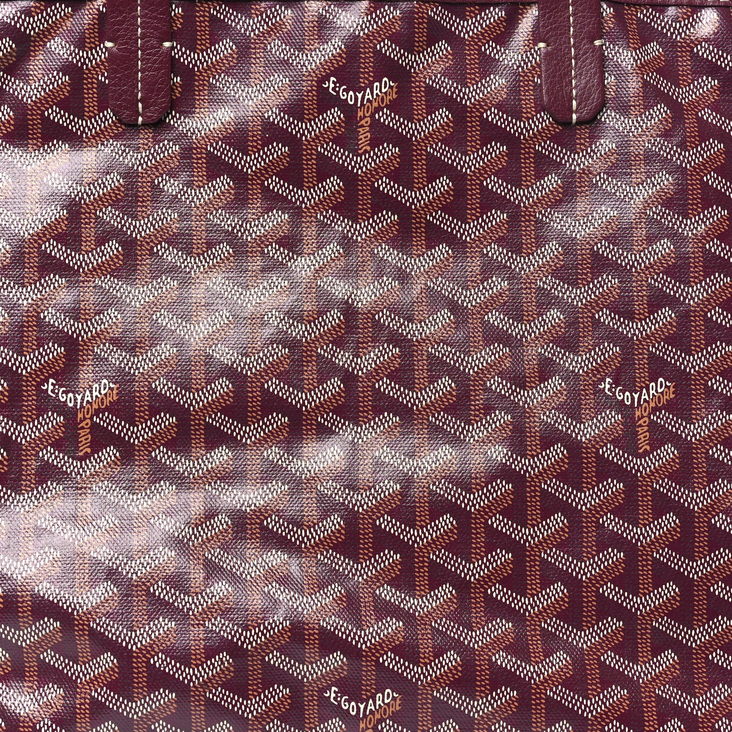 Goyardine Reversible Anjou PM Burgundy